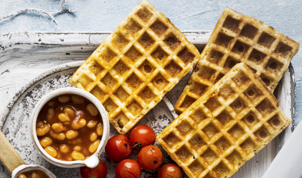 Herzhafte Waffeln