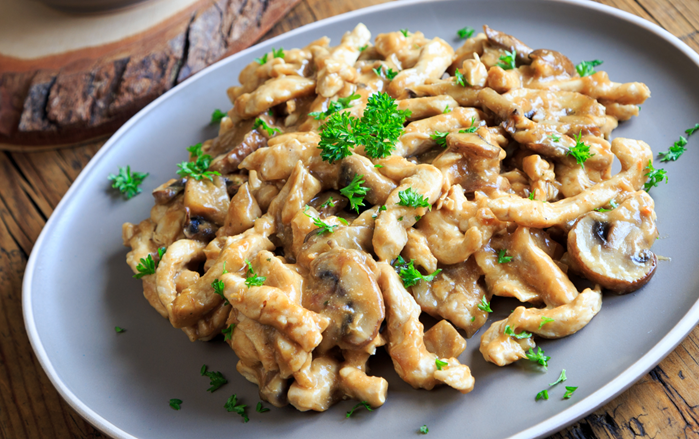 Pilzrahmpfanne mit Spätzle